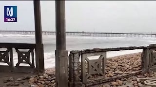 Oleaje anómalo destruye parte del Malecón Grau y daña muelle histórico en la costa norte del Perú