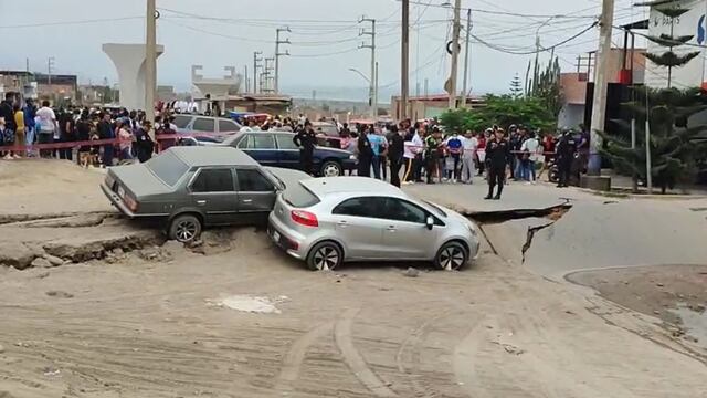 Chancay: Preciso instante del hundimiento en la zona de Peralvillo (VIDEO) 