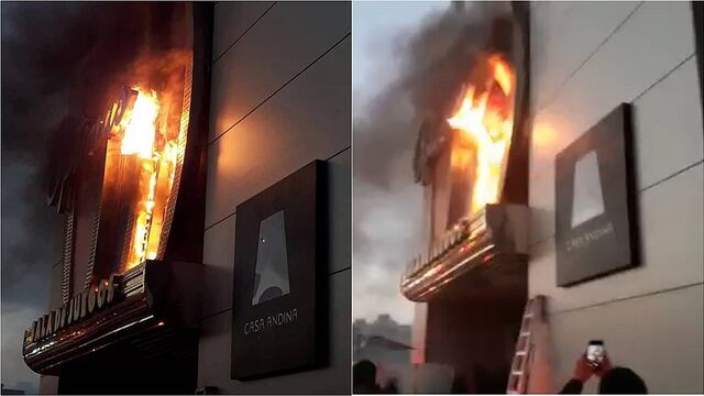 Hinchas de la "U" generaron incendio en casino de Hotel Casa Andina de Trujillo (VIDEO)