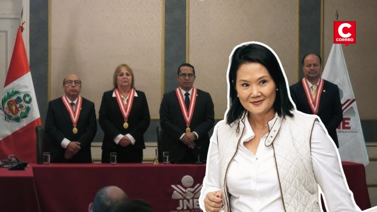 Keiko Fujimori no asistirá hoy a la proclamación de resultados del JNE . Composición: Diario Correo.