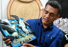 Artesano de Colán presenta una nueva técnica de tallado