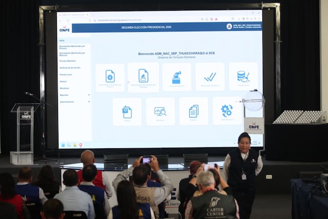 ONPE realiza simulacro nacional para probar sistema de cómputo de la segunda vuelta electoral (Fotos: Jesús Saucedo/GEC)