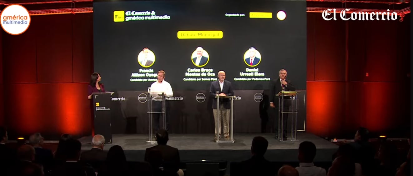 Tres de los principales candidatos a la Alcaldía de Lima expondrán y contrastarán sus propuestas para el futuro de la capital. ¿Cuáles son sus prioridades para Lima y qué diferencias existen entre sus planes de gobierno?