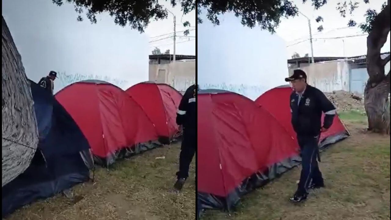 Agentes de Serenazgo de la Municipalidad Provincial de Trujillo procedieron a desalojar a los ciudadanos de nacionalidad venezolana.