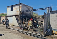 Incendio en taller de planchado de vehículos en Arequipa (VIDEO)