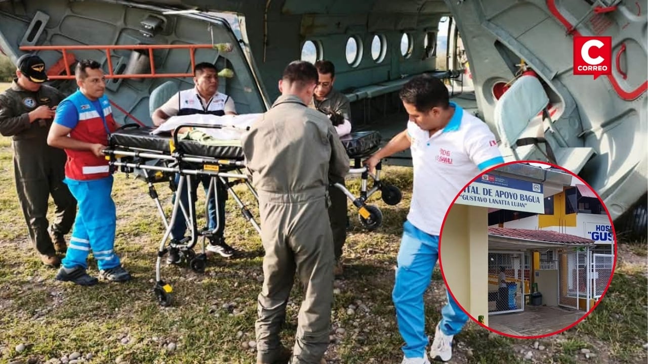 Amazonas: niña de 6 años que sufrió violación sexual fue trasladada en helicóptero a hospital de Bagua. Composición: Diario Correo.