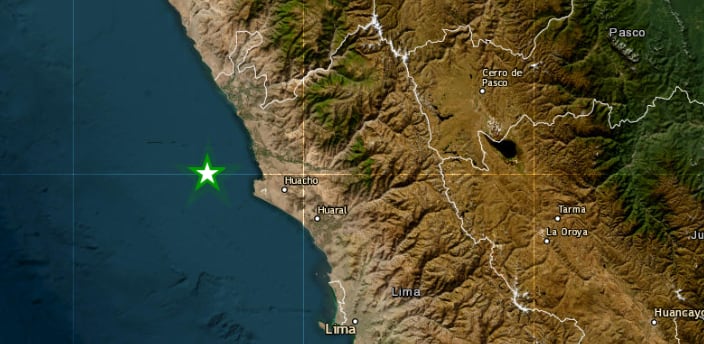 El Instituto Geofísico del Perú (IGP) informó que el movimiento telúrico ocurrió a las 2:37 p. m. de este jueves, con una profundidad de 48 kilómetros y una intensidad de grado II en Huacho.