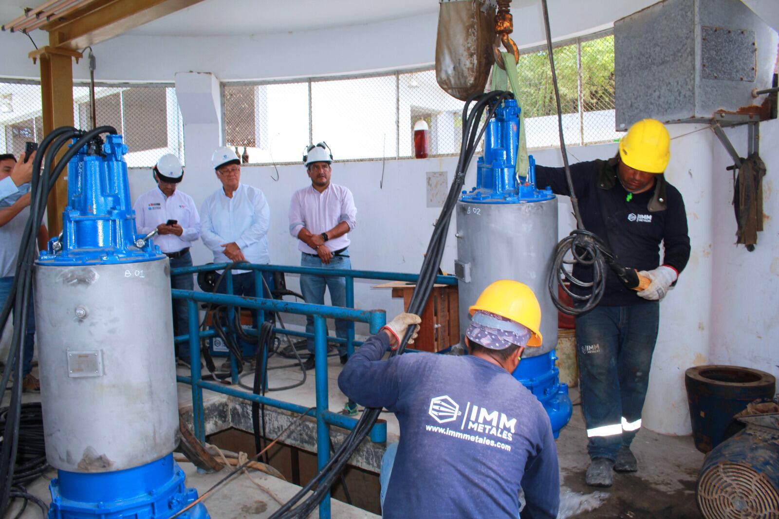 Concluye instalación de electrobomba en EBAR de Miraflores del distrito de Castilla, en Piura