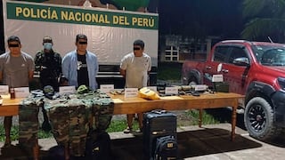 Sujetos compraban armas con licencia para custodiar traslado de droga en Satipo