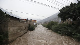 Río Rímac presenta aumento del caudal tras lluvias en la sierra