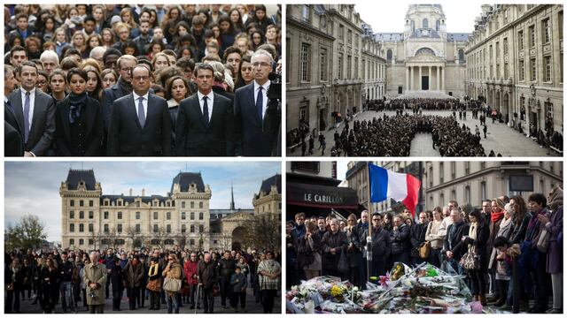 Francia y Europa en minuto de silencio por las víctimas de los atentados