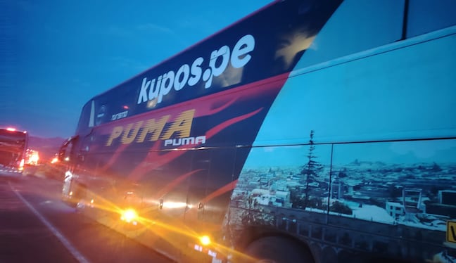Ómnibus de la empresa Puma en el accidente. Foto: PNP.