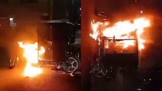 Chiclayo: vecinos incendian mototaxi de ladrones