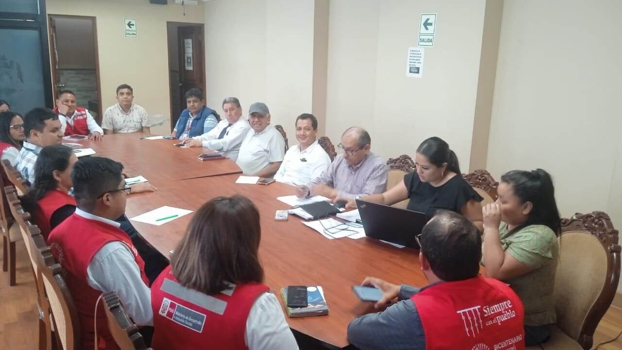 En reunión funcionarios de ambas entidades plantean que los programas Juntos, Contigo, Qali Warma, Cuna Más, Pensión 65, tendrán esa responsabilidad de seguir brindando el apoyo a los 90 mil habitantes del nuevo distrito.