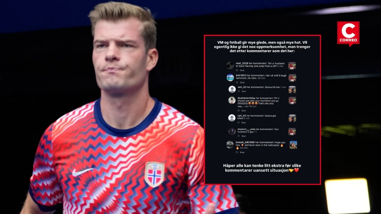 Alexander Sørloth recibe amenazas tras eliminación de Noruega en el Mundial 2026 según denunció su pareja. Composición: Diario Correo.