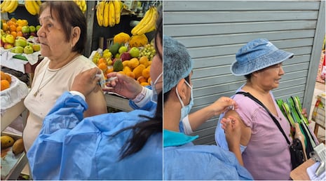 Chincha: Brigadas de vacunación contra la influenza llegan a vacunar hasta el mercado