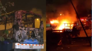 Incendian buses de transporte público en Lima: ataques se registraron en Villa El Salvador y El Agustino