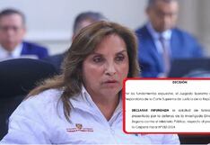 PJ rechazó pedido de Dina Boluarte para anular denuncia constitucional por desactivar equipo de apoyo a Eficcop