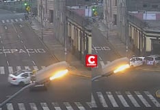 Cercado de Lima: auto se estrelló contra restaurante tras aparatoso accidente de tránsito