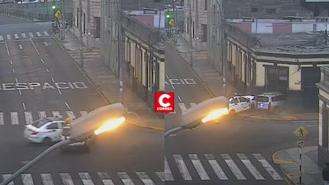 Cercado de Lima: auto se estrelló contra restaurante tras aparatoso accidente de tránsito