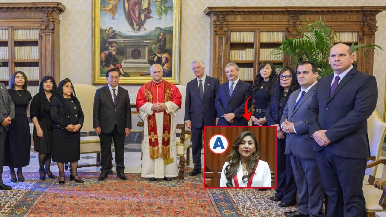 Congreso desaprueba participación de hijas de José Balcázar en comitiva presidencial al Vaticano. Composición: Diario Correo.