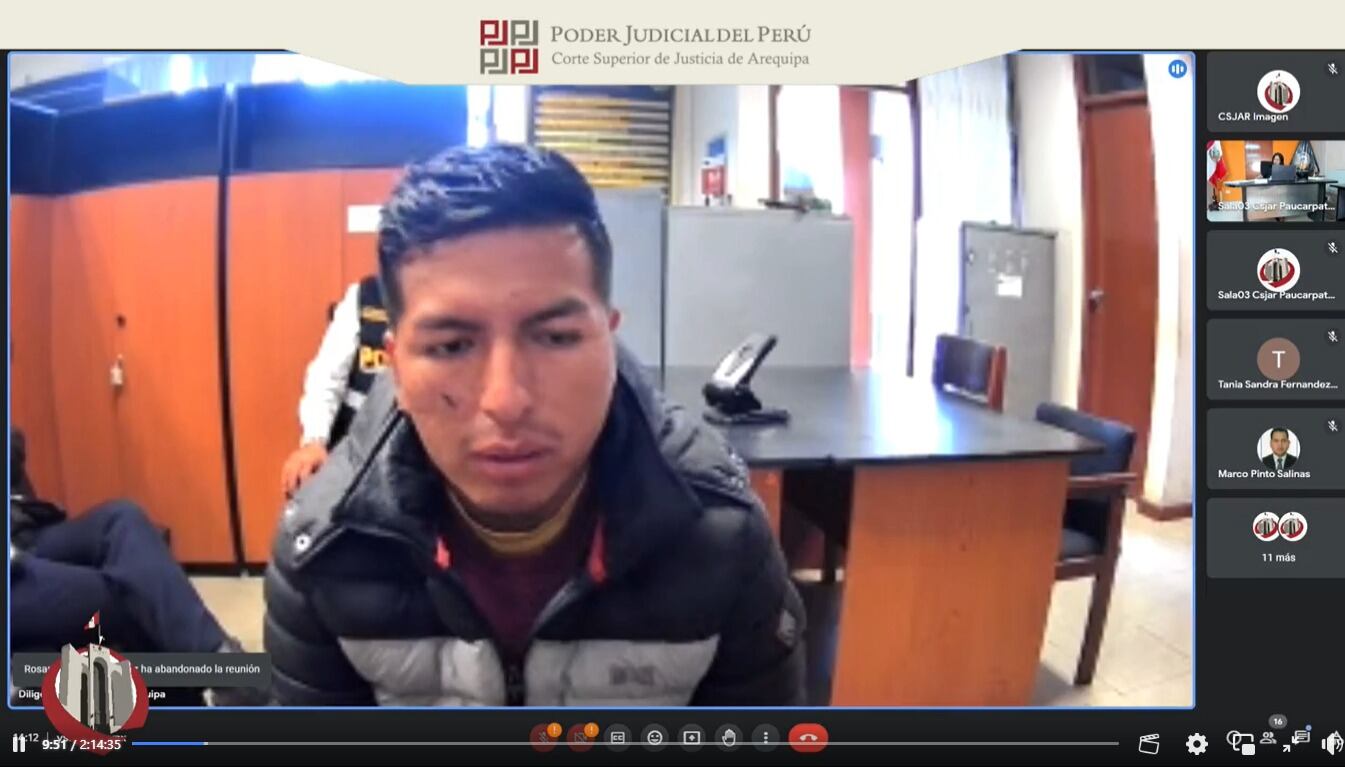 El imputado llevará el proceso recluído en el penal Socabaya. (Foto: Captura)