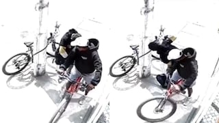 Trujillo: Delincuentes son captados hurtando bicicleta (VIDEO)