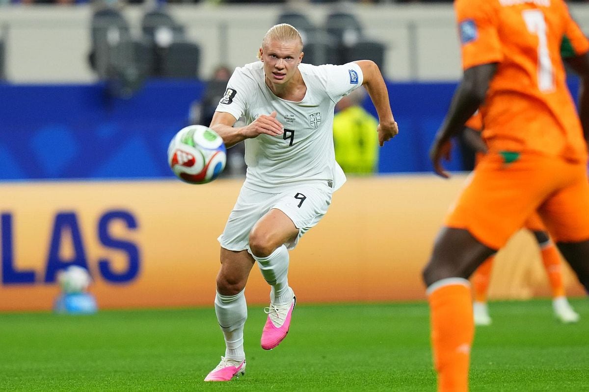 Erling Haaland en acción durante el partido de Noruega vs Costa de Marfil en Dallas | EFE/EPA/JEFFREY MCWHORTER
