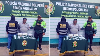 Chincha: intervienen a mototaxista con cerca de 1500 ketes de pasta básica de cocaína