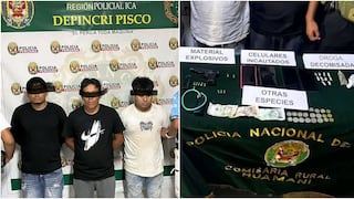 Pisco: caen “Los extorsionadores de Independencia” con arma, municiones y drogas