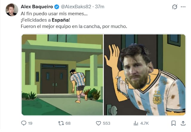 Los ‘mejores memes’ tras la victoria de España frente a Argentina.