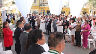 Matrimonio civil masivo en Ica logró que 36 parejas se dieran el “sí, acepto”