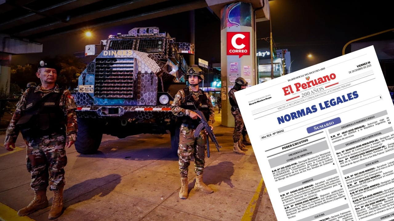 Ejecutivo extiende 30 días el estado de emergencia en Lima y Callao ante incremento del crimen. Composición: Diario Correo.