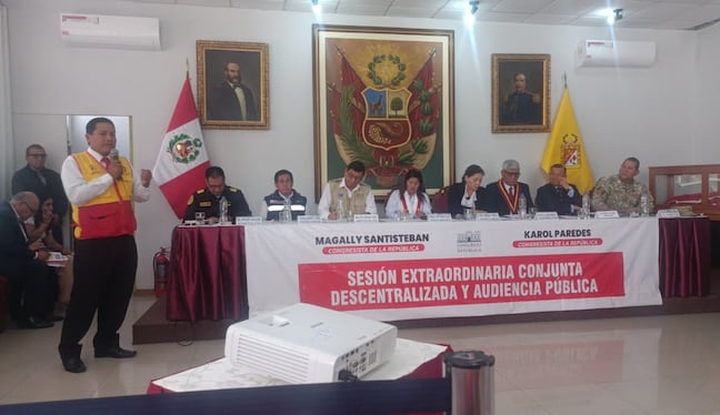 Julio Pacori participó en la audiencia pública de seguridad ciudadana. (Foto: Difusión)