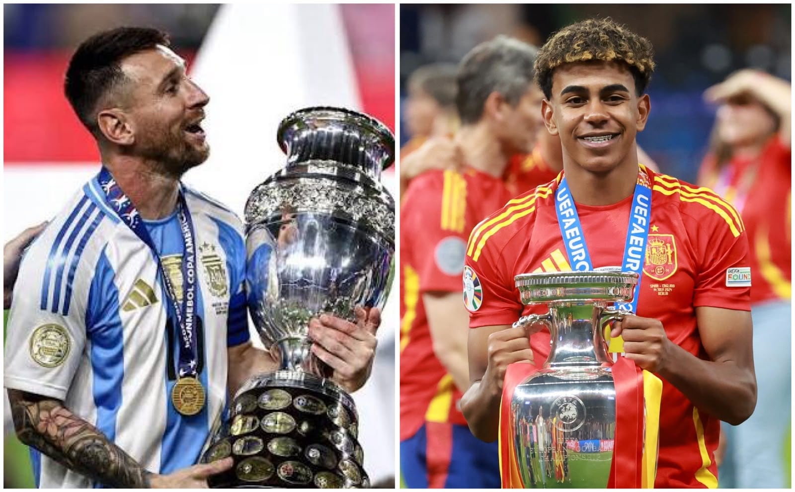 España, ganador de la Eurocopa; y Argentina, ganador de la Copa América, se enfrentan. (Foto: Composición Correo)