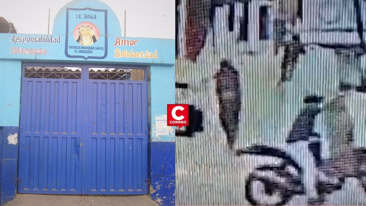 Independencia: delincuentes en moto balean a cuatro escolares cerca de colegio y dejan tres heridos. Composición: Diario Correo.