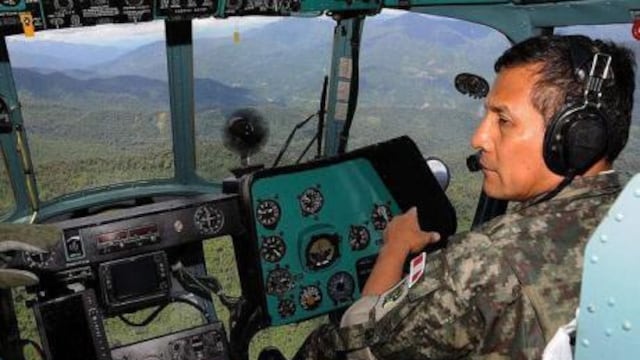 Presidente Humala sobrevoló zona del VRAEM