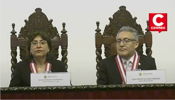 Denuncian a la fiscal suprema Delia Espinoza y al fiscal de la Nación, Juan Carlos Villena.
