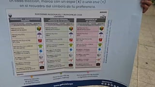 Ica: cédula para elecciones del 4 de octubre no tendrá fotografías de candidatos