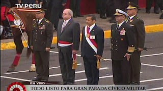 Ollanta Humala pide unión a su llegada a la Parada Cívico Militar 