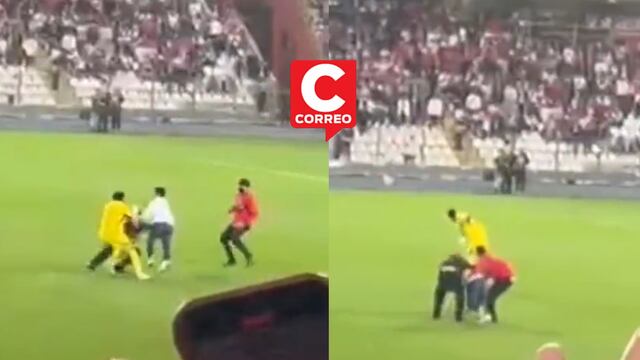 Pedro Gallese y su furiosa reacción con hincha que invadió el campo para saludar a Lionel Messi (VIDEO)