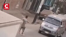 Hombre amenaza con una piedra a conductores en Ate para que les dé dinero (VIDEO)