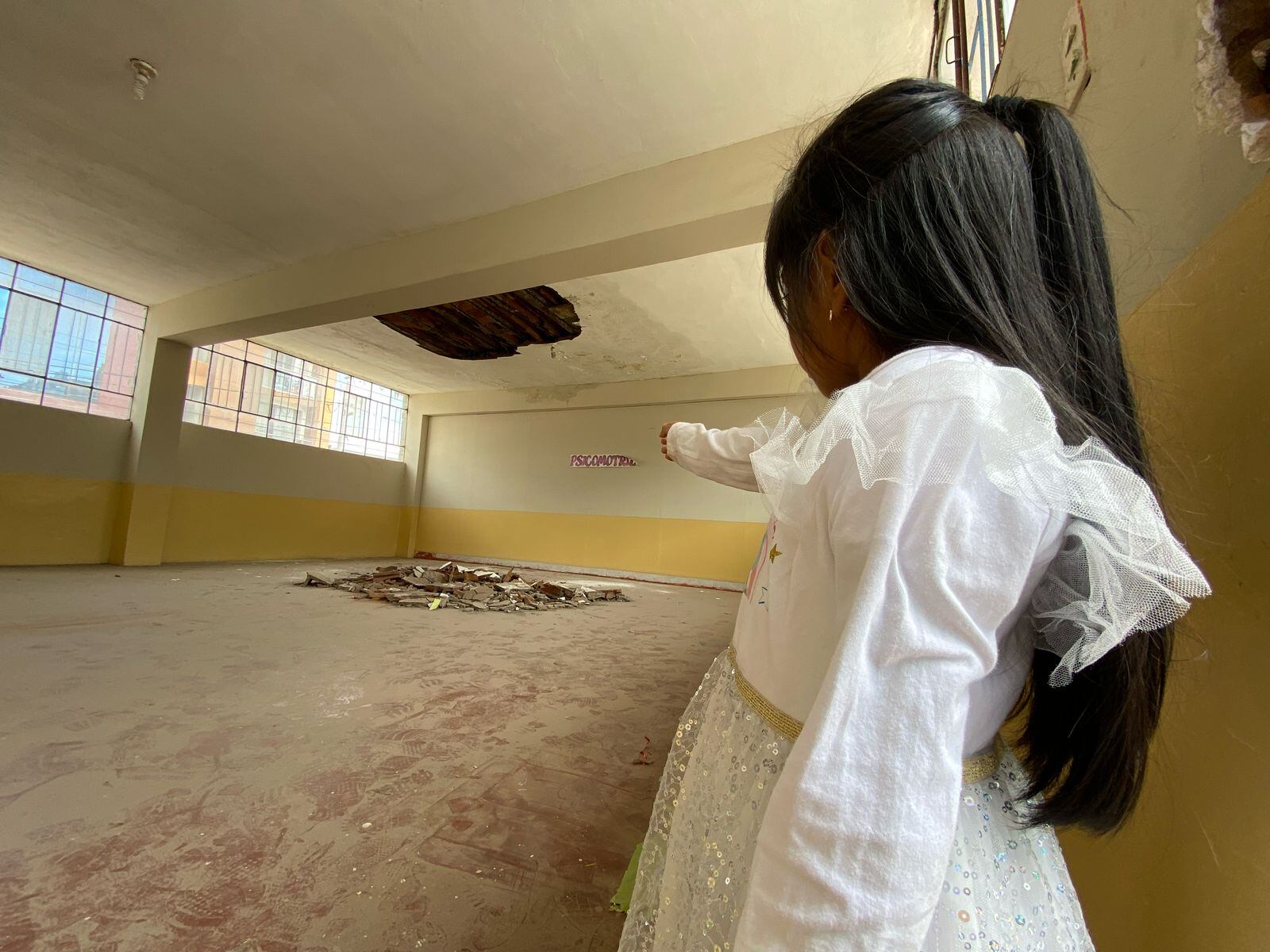 Aula de psicomotricidad del colegio Gerardo Iquira Pizarro en Miraflores. Foto: GEC.