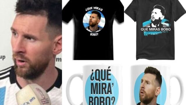 La frase de Lionel Messi llevada a productos que se venden en Internet: “Qué miras, bobo” (FOTOS)