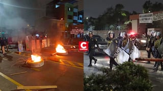 Policía libera avenida Universitaria tras protesta de estudiantes de la UNMSM