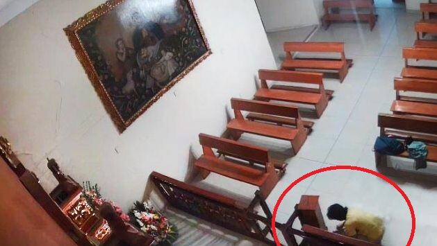 Cámaras grabaron el momento del robo de alcancía de iglesia Catedral de Piura