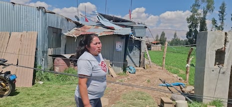 Horas de terror en Auquimarca: ventarrón arrancó calaminas y casas se quedan sin techos