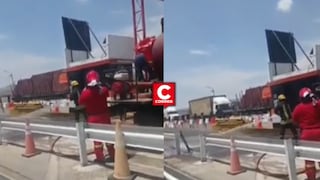 Accidente con camión cisterna provoca emergencia ambiental en peaje de Nasca