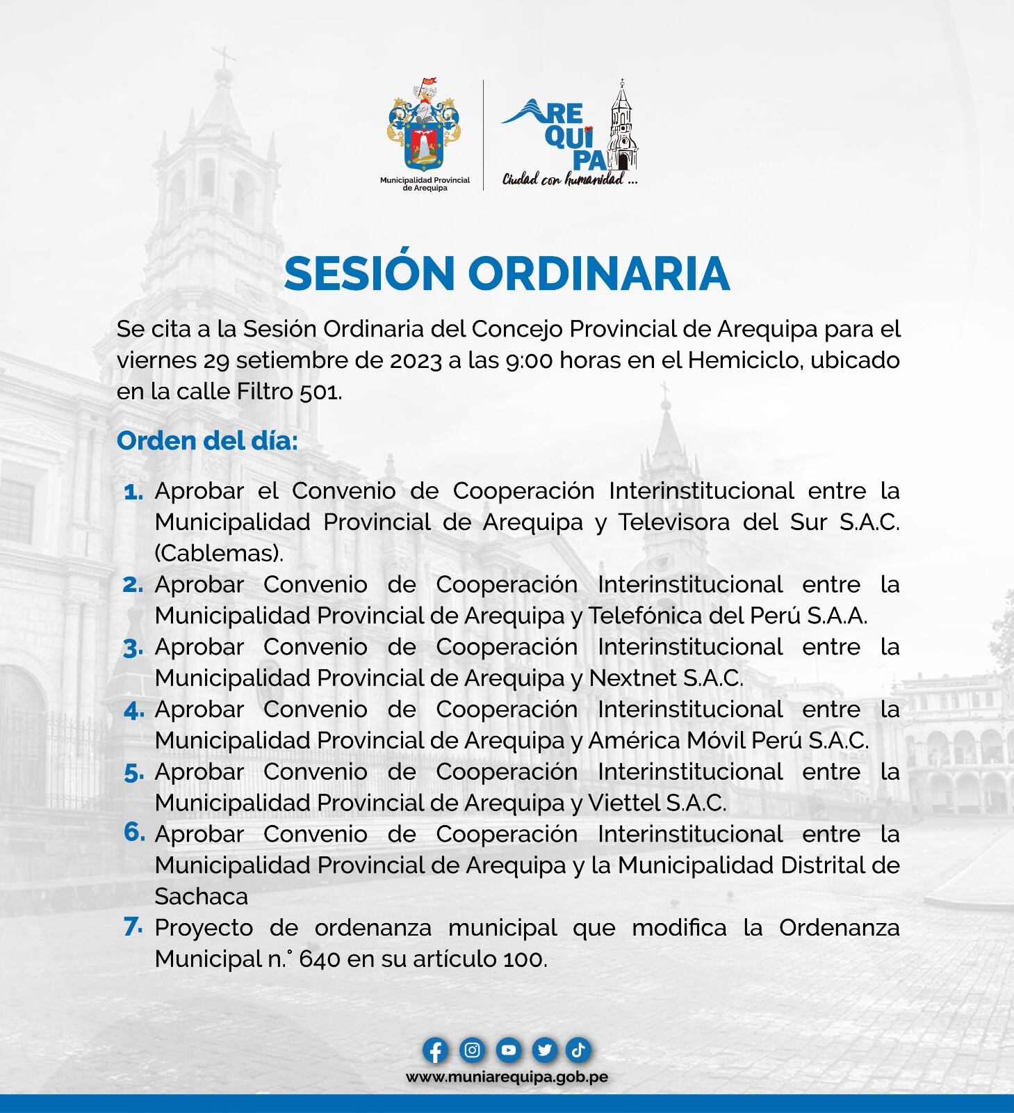 Regidores aprobaron convenios. (Foto: Captura)