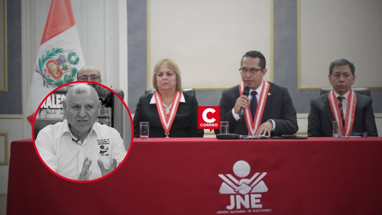 JNE confirma nulidad de votos para fórmula presidencial de PTE tras muerte de Napoleón Becerra. Composición: Diario Correo.